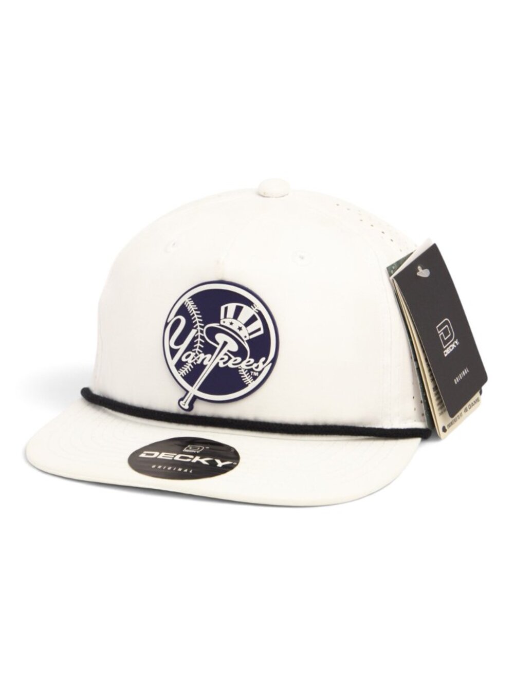 New York Yankees Navy 3D Perforated Rope Hat- White/ Black